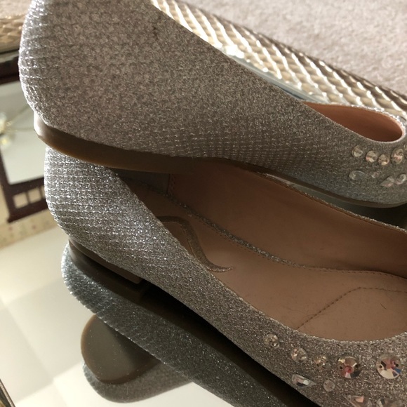 Silver diamond Karly flats. - Picture 4 of 4